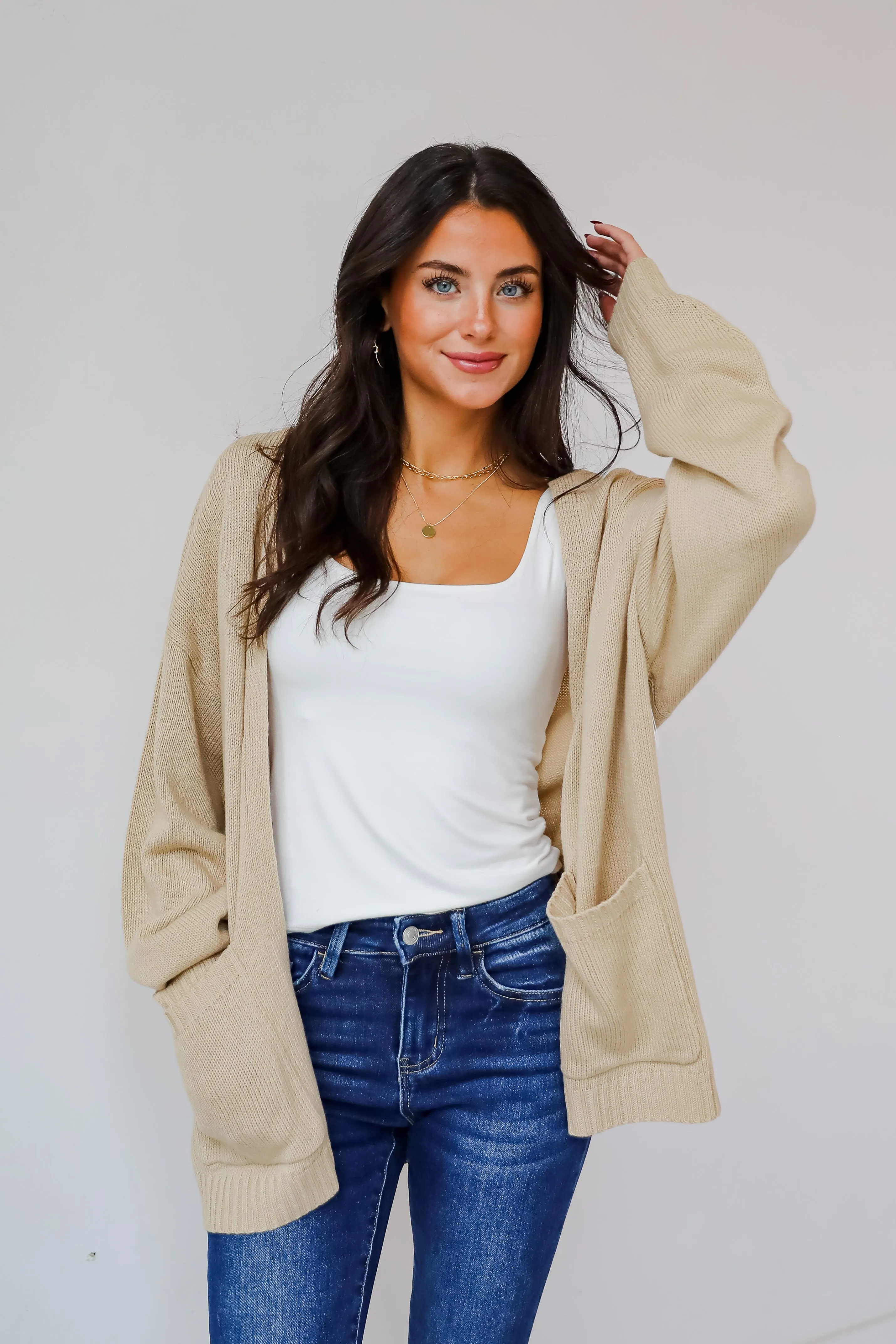 FINAL SALE - Passionately Cozy Taupe Cardigan