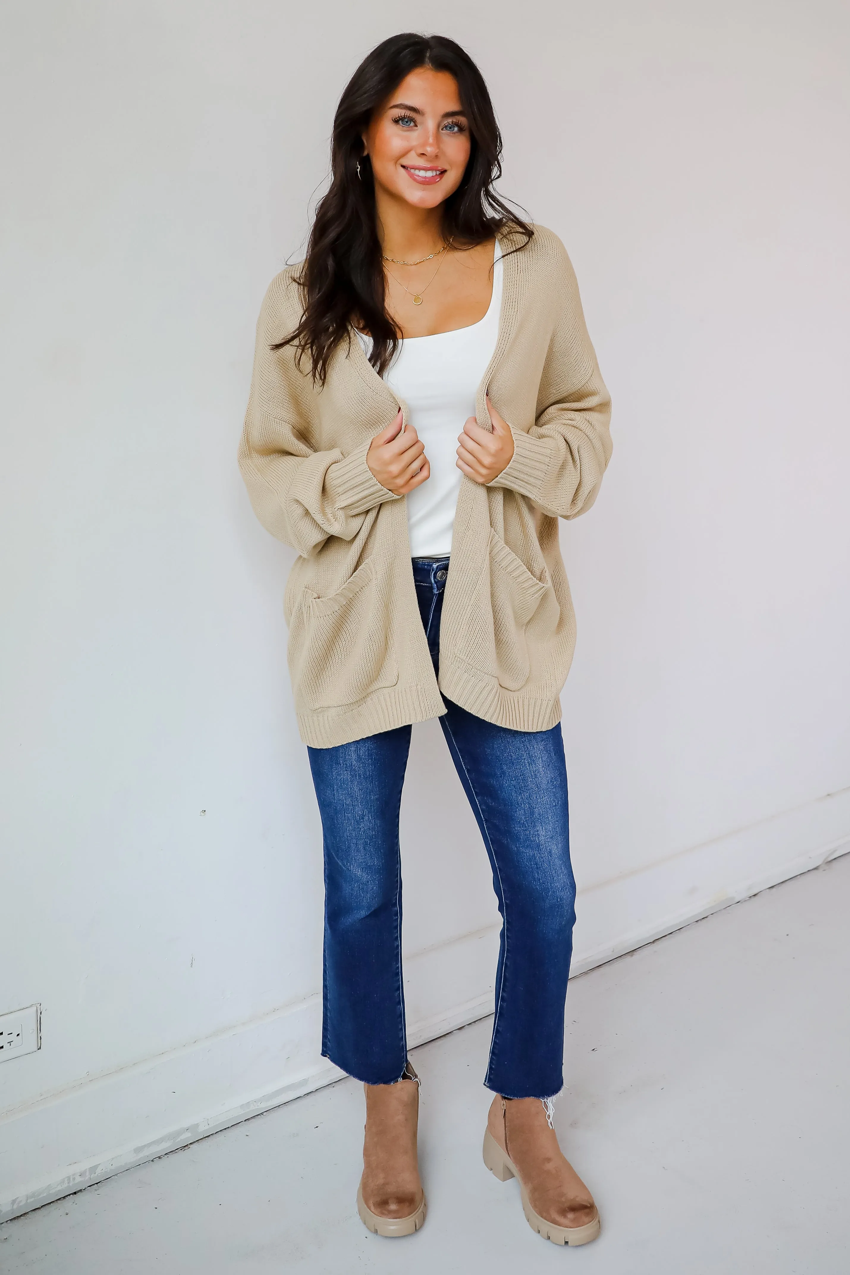 FINAL SALE - Passionately Cozy Taupe Cardigan