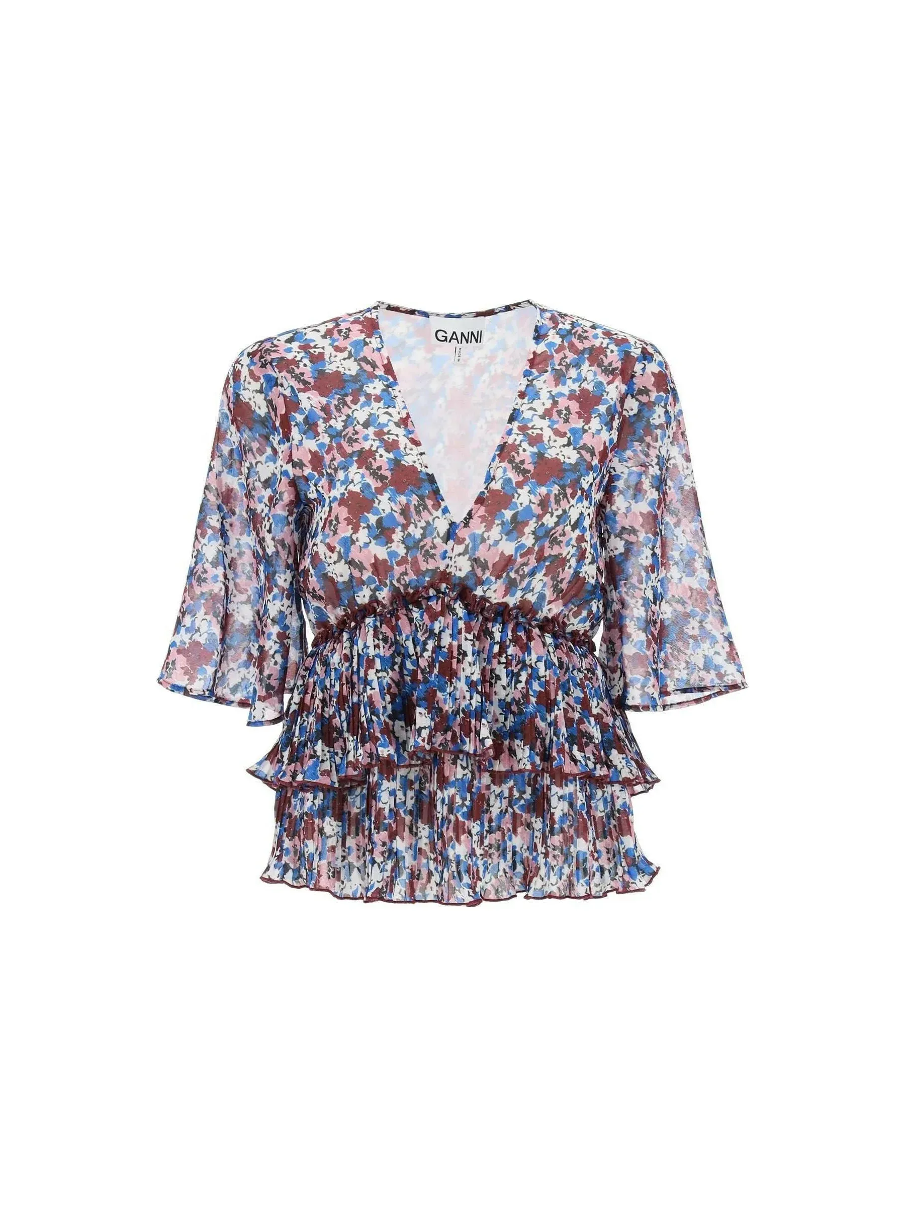 Floral Pleated Blouse