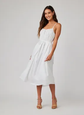 Flowy Cami Maxi Dress - White