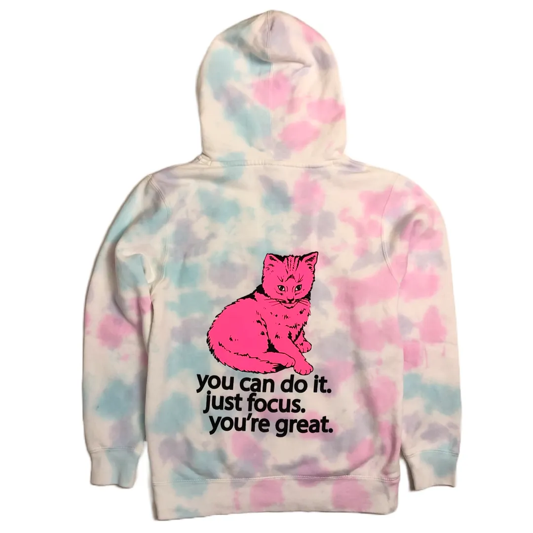 Focus Cat Hoodie- Cotton Candy (Youth)