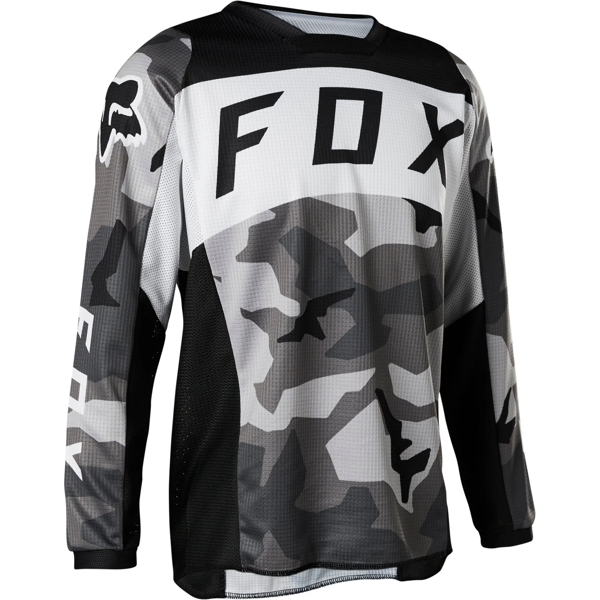 Fox Racing  Black Camo 180 BNKR Motocross Jersey Motocross MotoX Cuffed Sleeves