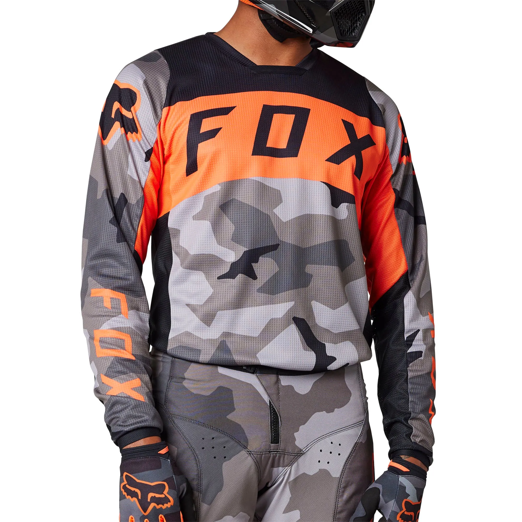 Fox Racing  Grey Camo 180 BNKR Motocross Jersey Motocross MotoX Cuffed Sleeves