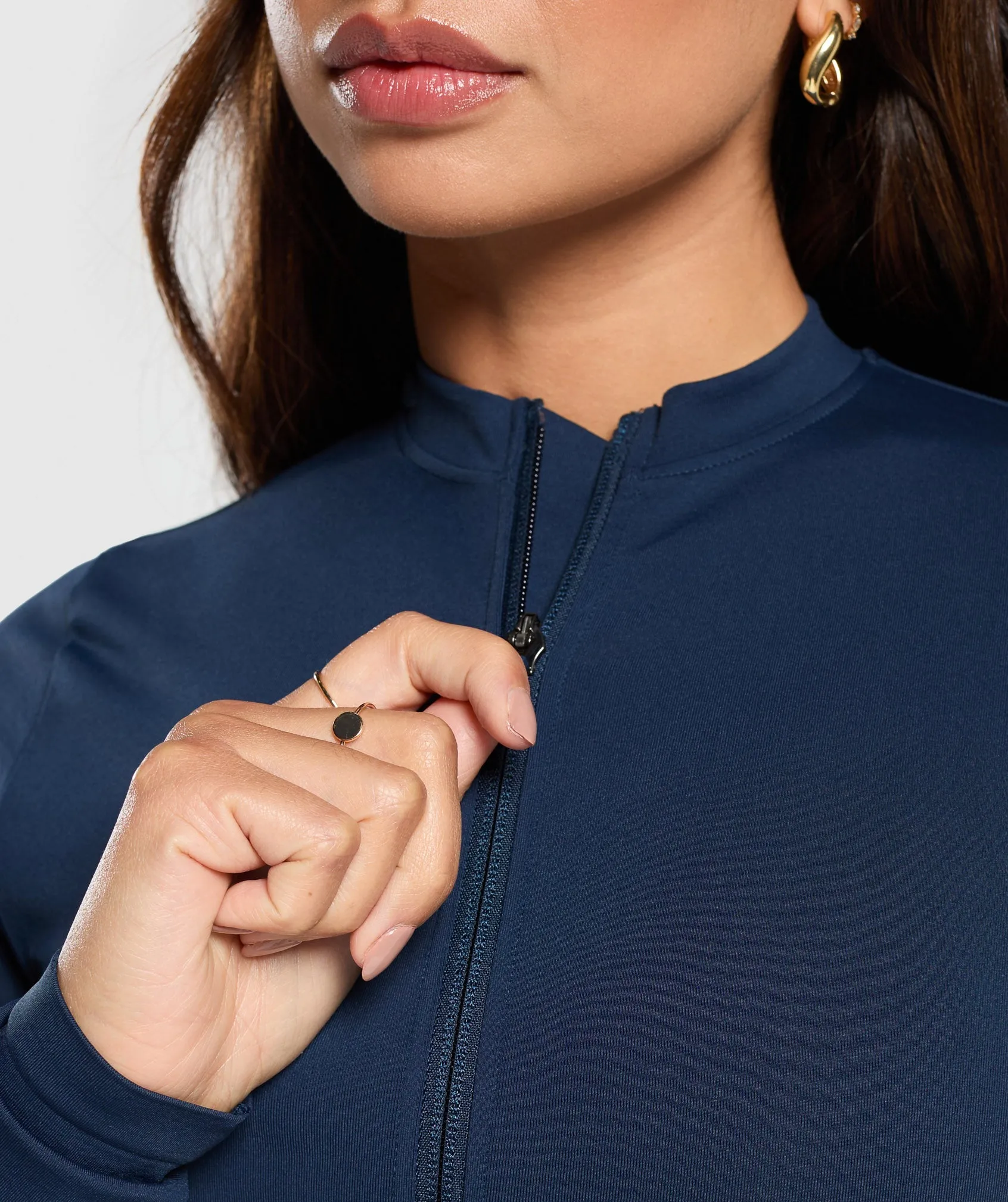 Gymshark Everyday Seamless Zip Tracktop - Navy