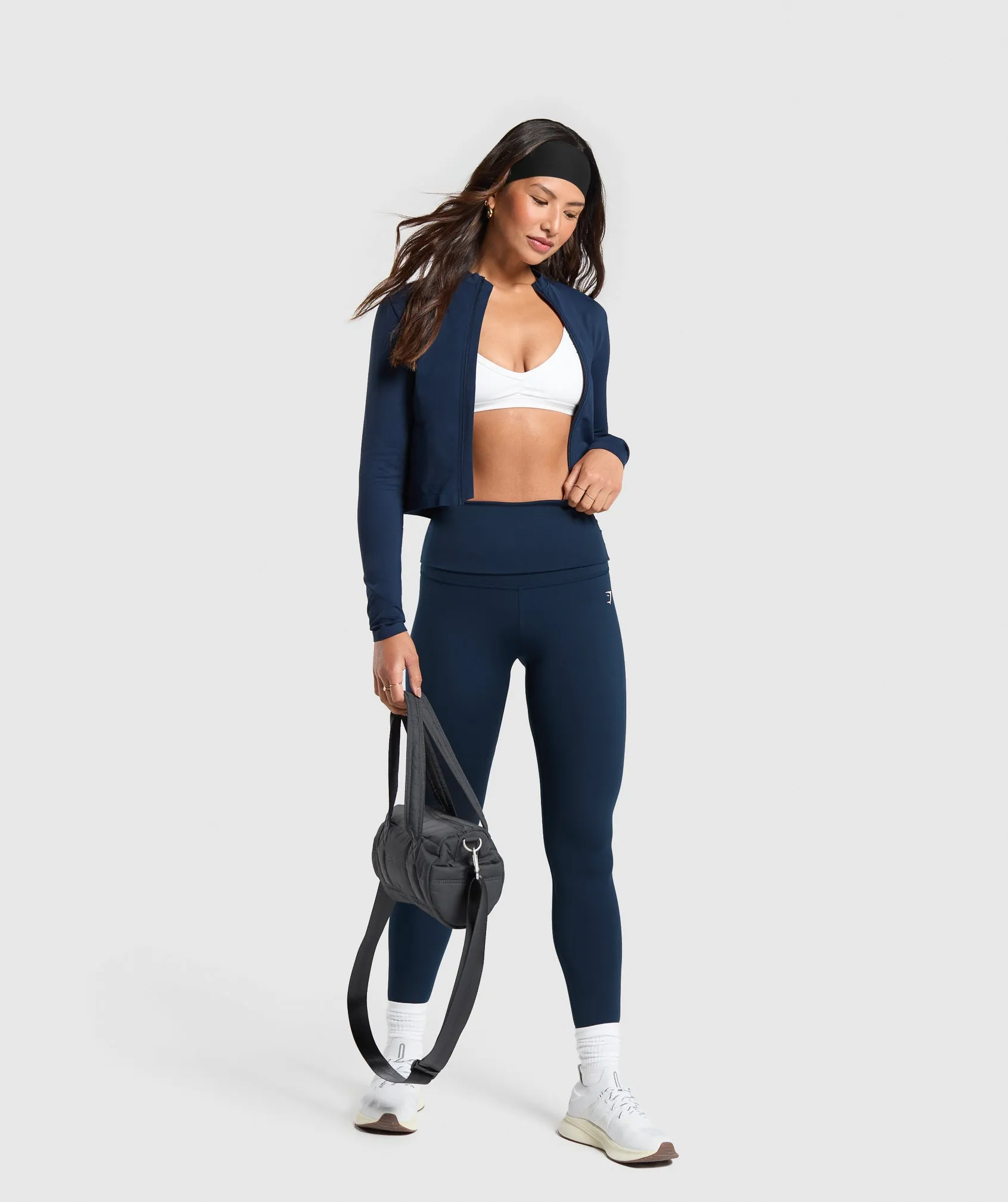 Gymshark Everyday Seamless Zip Tracktop - Navy