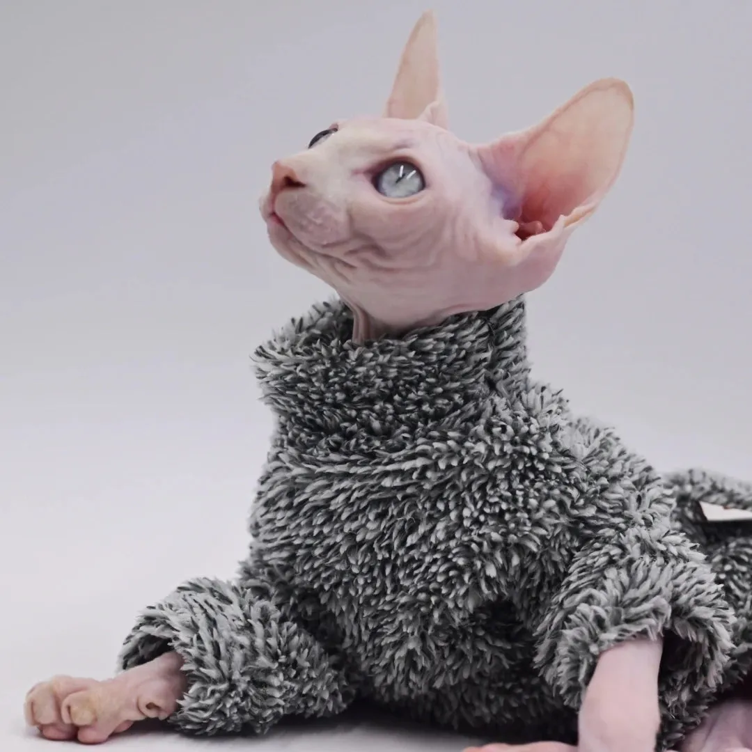 Hairless Cat Clothes Winter Camouflage | Warm Arctic Velvet Sphynx Cat Coat | Devon & Cornish Rex Cat Clothing