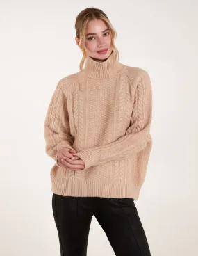 High Neck Cable Knit Jumper