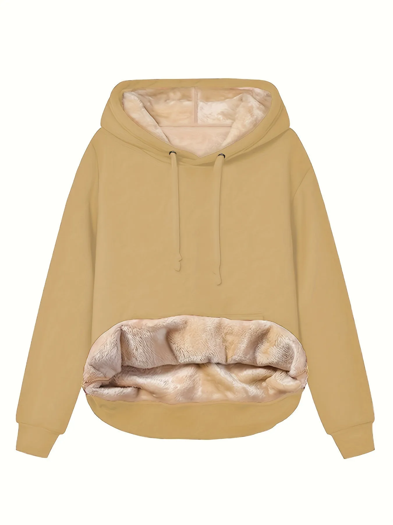 Ivyshape | Casual Fleece-Lined Hoodie Perfect for Winter