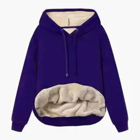 Ivyshape | Casual Fleece-Lined Hoodie Perfect for Winter