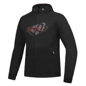 IXON TOUCHDOWN BLACK/RED TEXTILE HOODIE JACKET