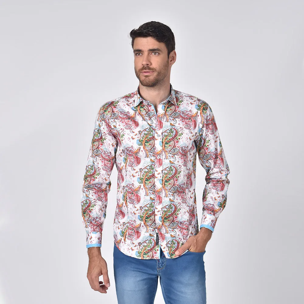 Japanese Love Bird Button Down Shirt