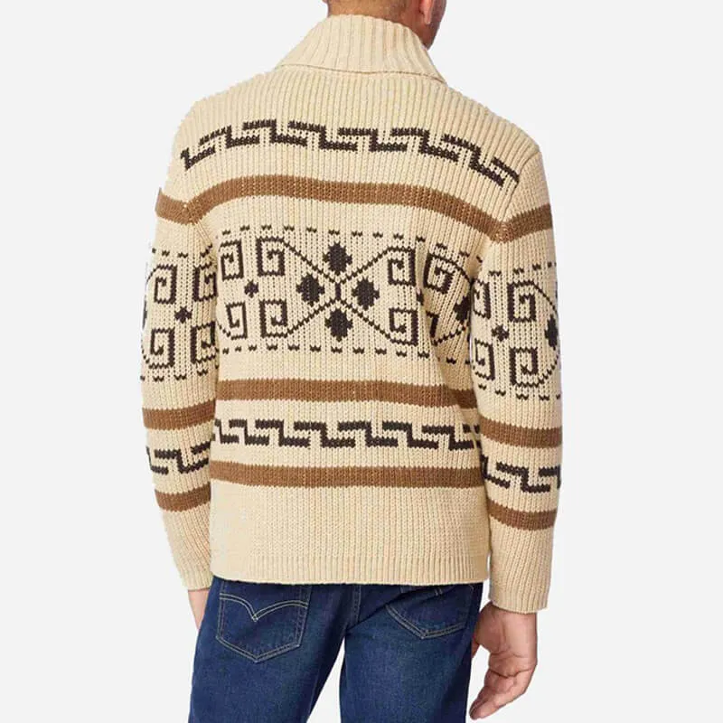 Jeffrey Lebowski Sweater Big Lebowski Sweater Zipper Shawl Cardigans Costumes for Men