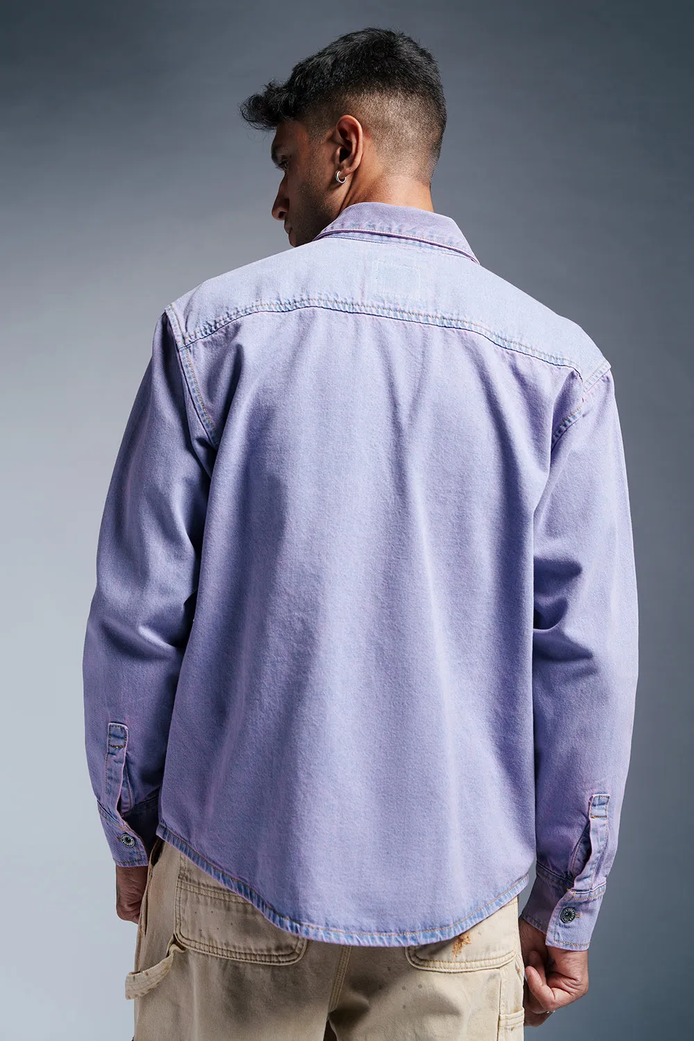 Lavender Fury Men's Denim Jacket