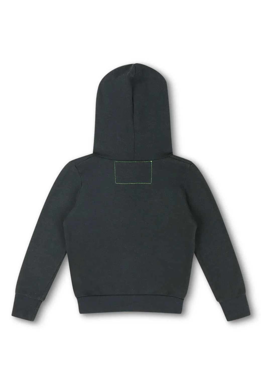 LOGO STITCH KIDS PULLOVER HOODIE - CHARCOAL