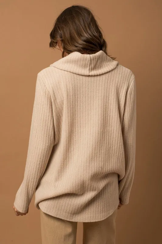 Long Sleeve Turtle Neck Top