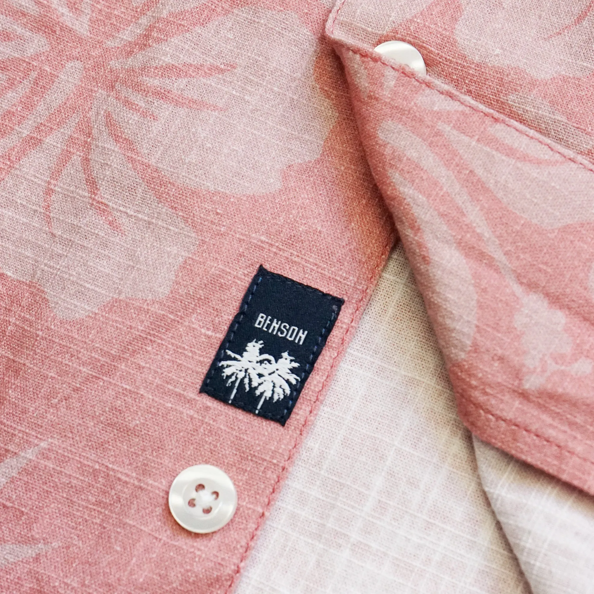 Malibu Soft Pink Flowers Button Up