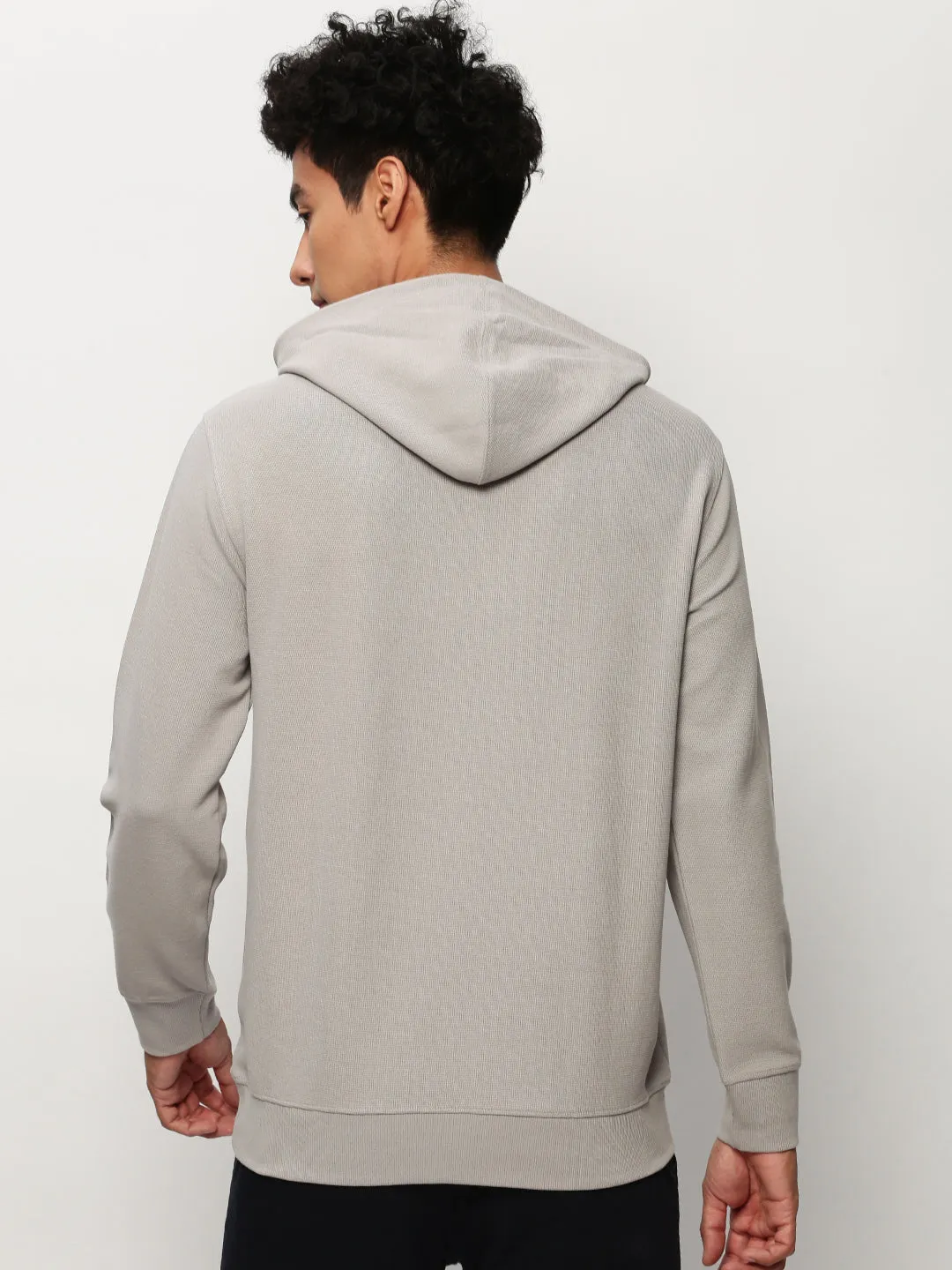 Men Grey Typographic Casual Sweatshirts