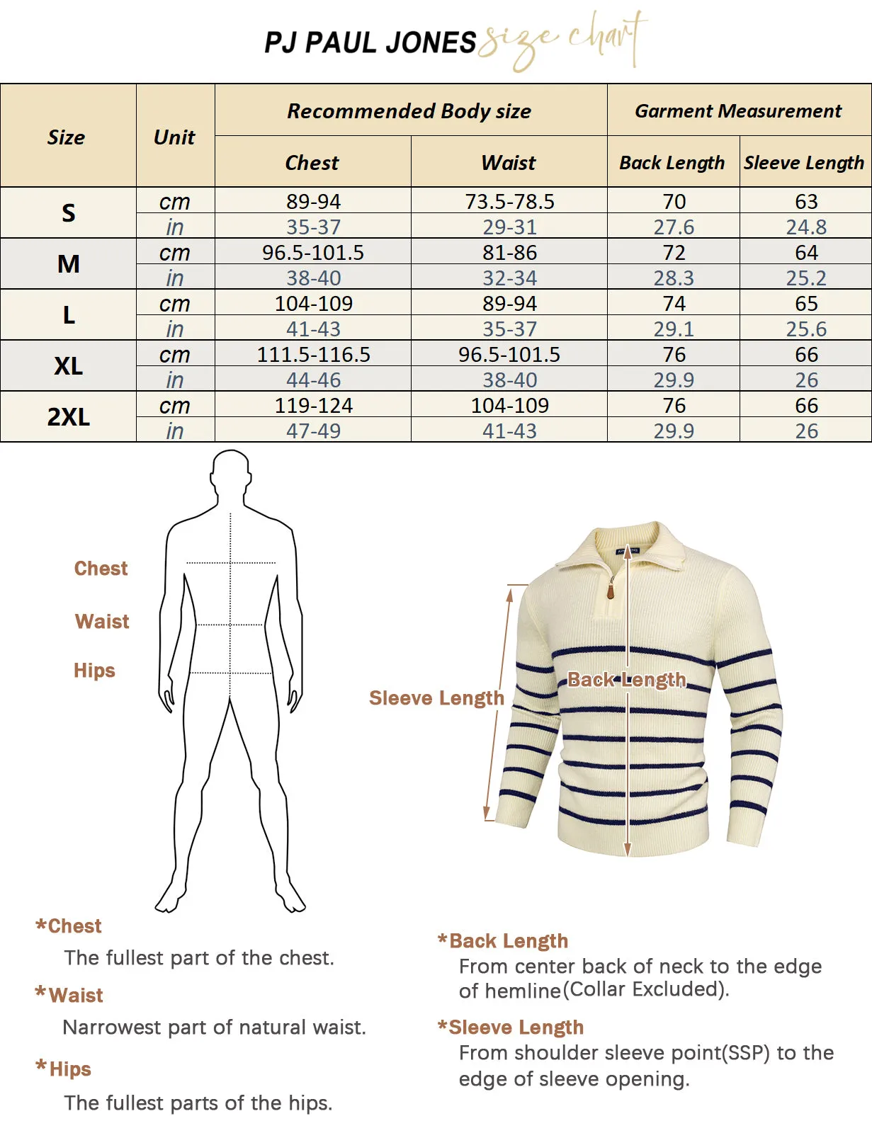 Men Striped Sweater Long Sleeve Lapel Collar Zip-up Neck Pullover