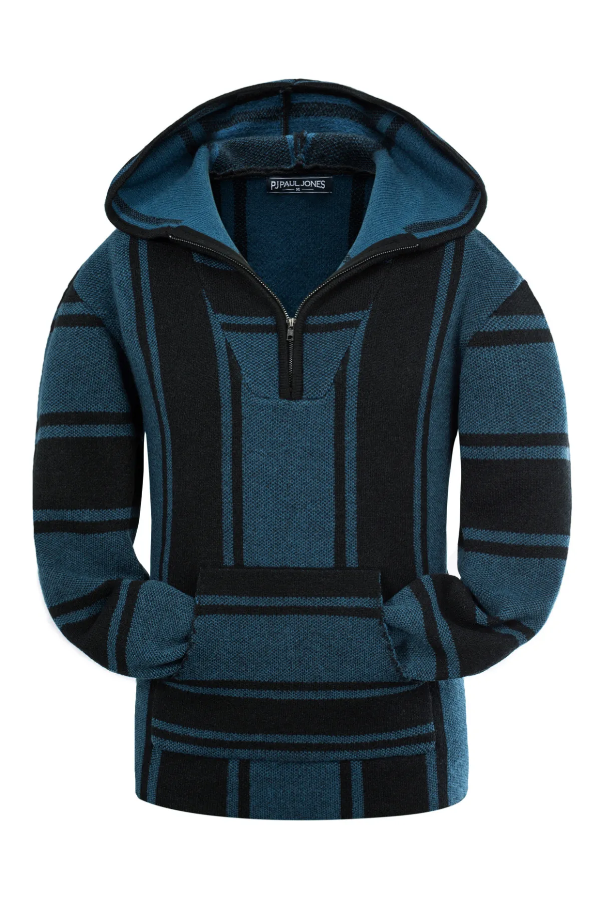 Men's Hoodie Sweater Quarter Zip Stylish Cable Knit Pullover Sweater