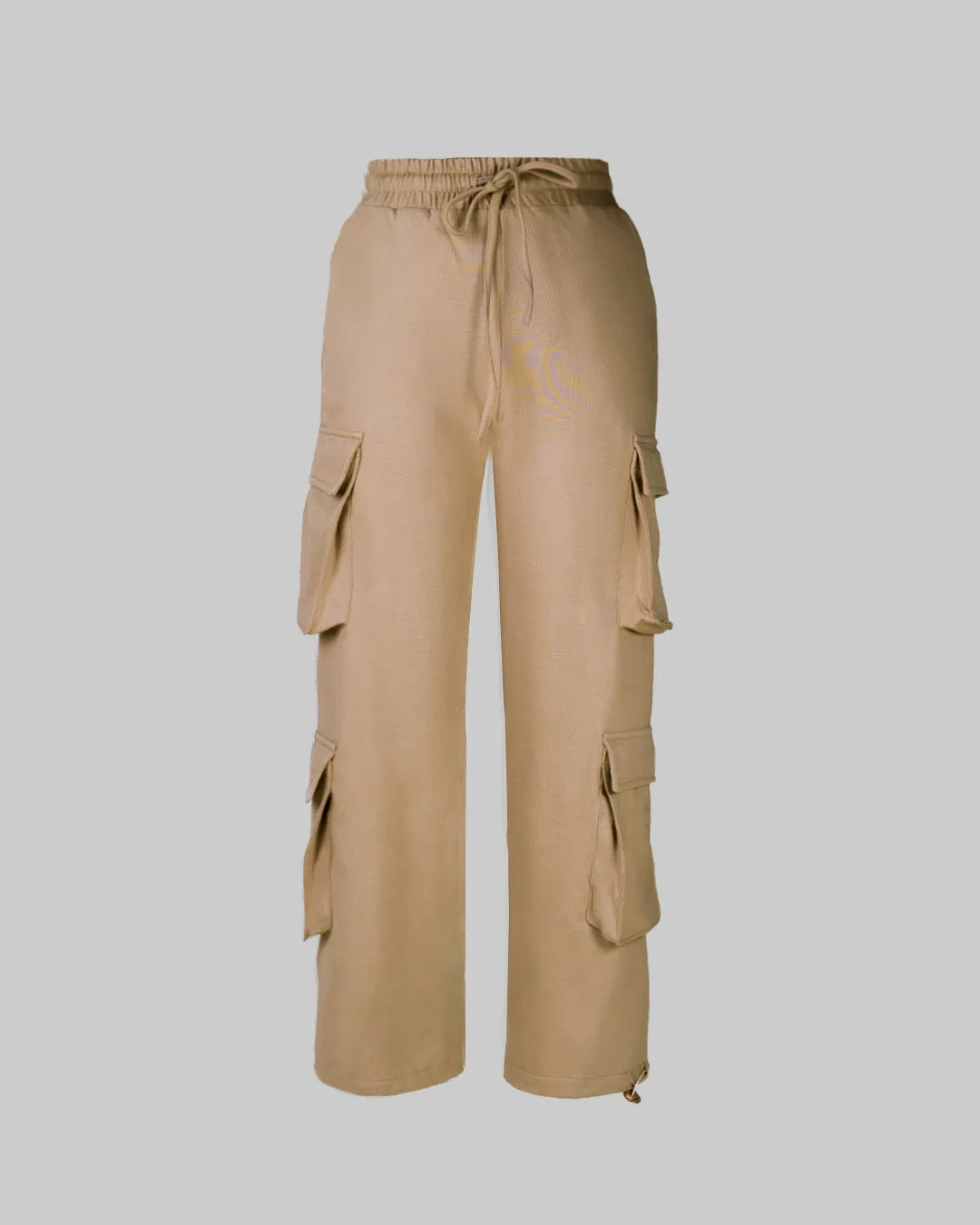 Multipockets Style Drawstring Cargo In Minimal Brown