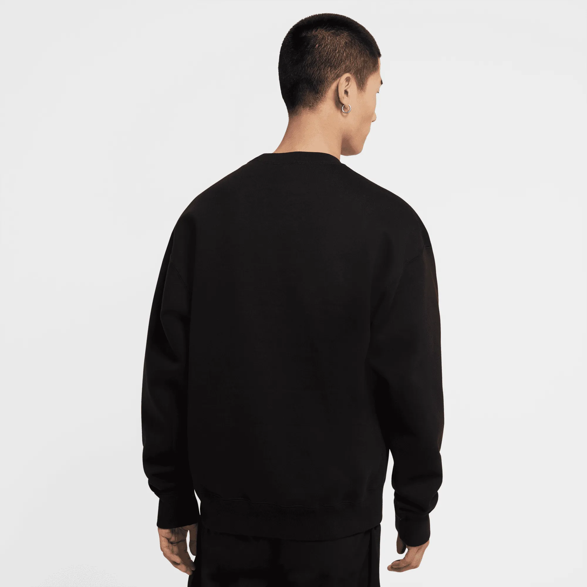 Nike Solo Swoosh Black Fleece Crew