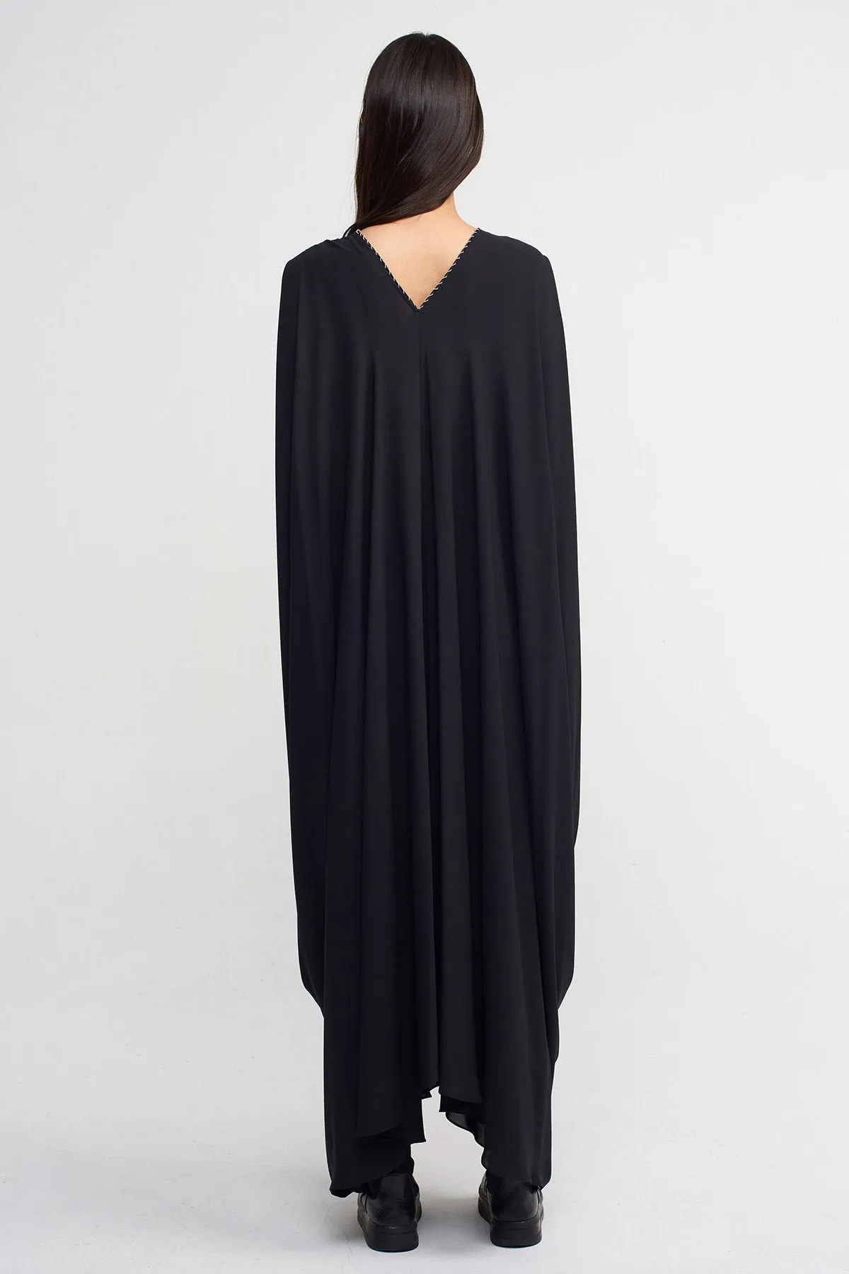 Nu Jewel Neck Maxi Dress Black