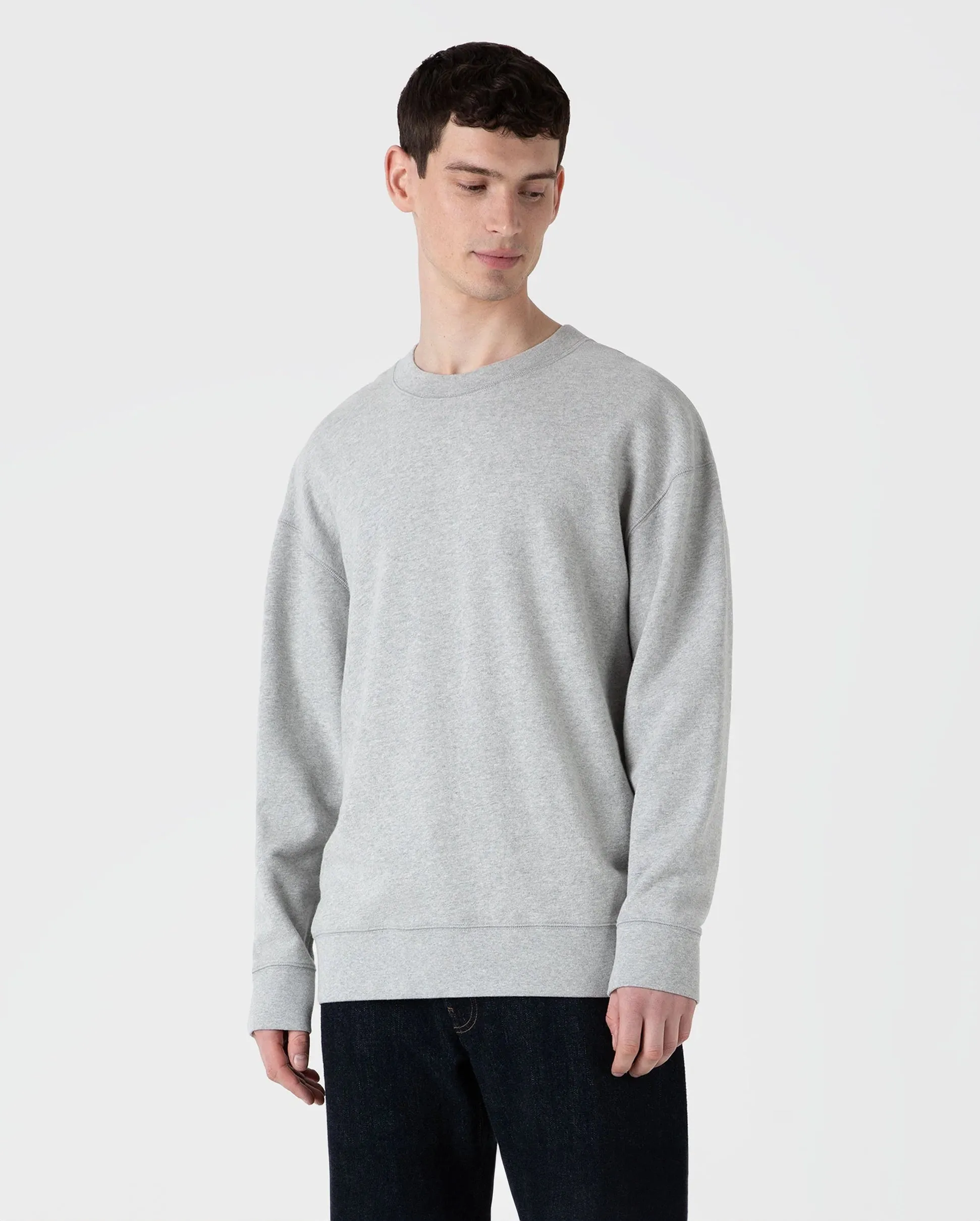 OVERSIZED LOOPBACK SWEATSHIRT / LIGHT GREY MELANGE