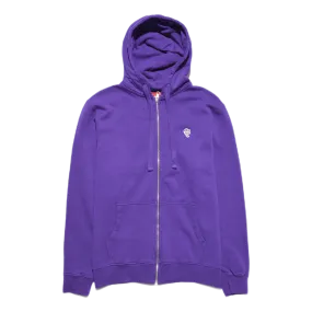 Palm Patch Zip Hoodie Purple