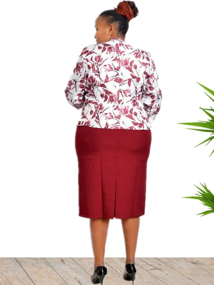 Plus Size Two Piece Floral Cardigans & Midi Dresses