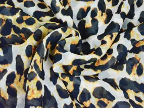 Precut Leopard Digitally Printed Georgette Fabric