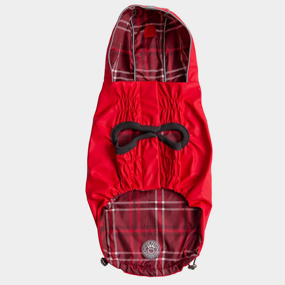 reversible raincoat - red/plaid