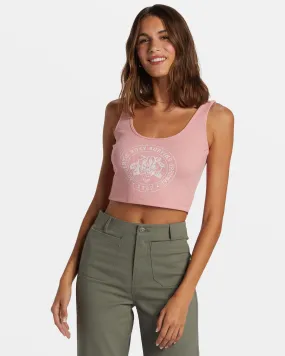 Roxy Surfing Original Cropped Tank Top - Candlelight Peach