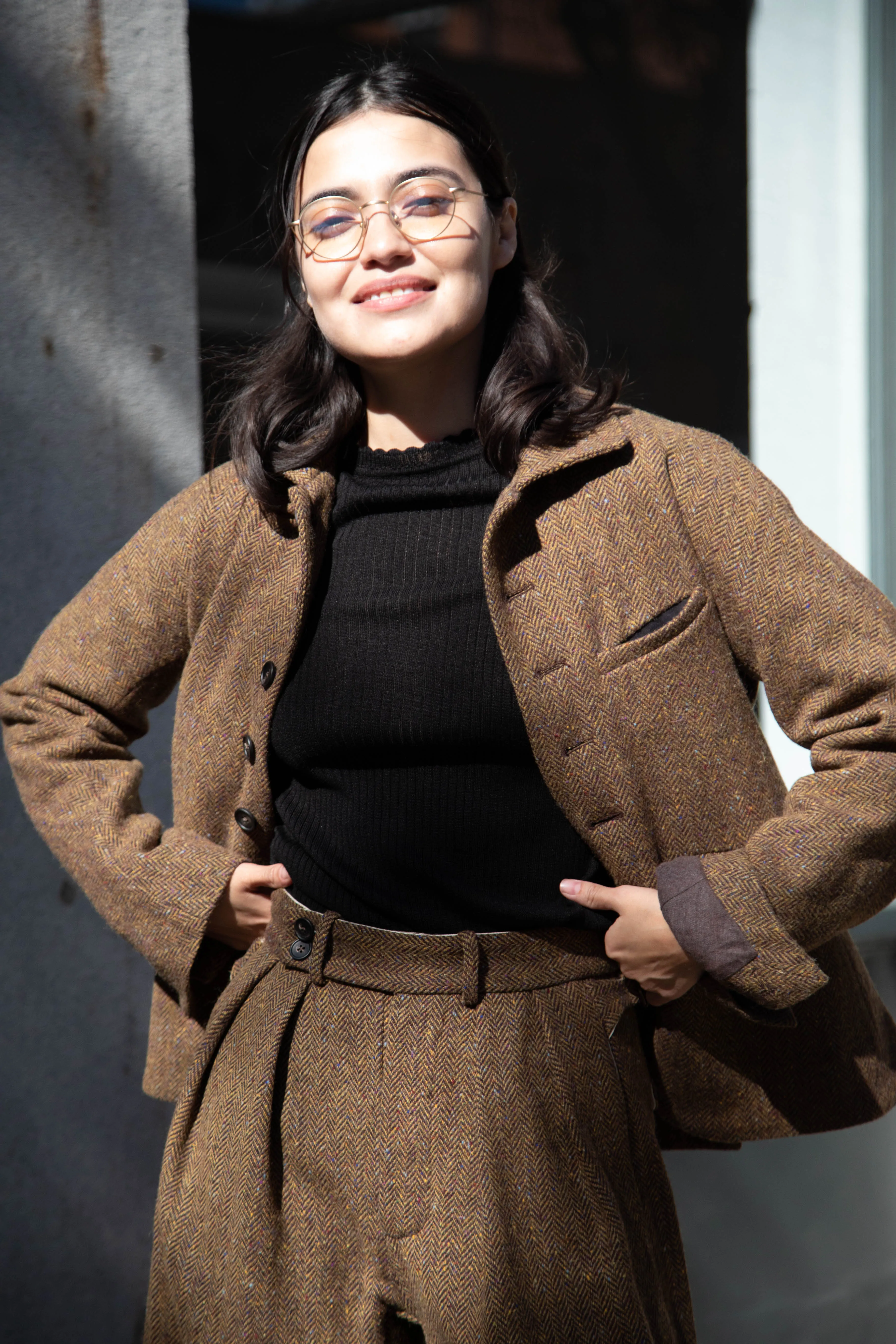 Seventyfive | Student Jacket in Herringbone Donegal