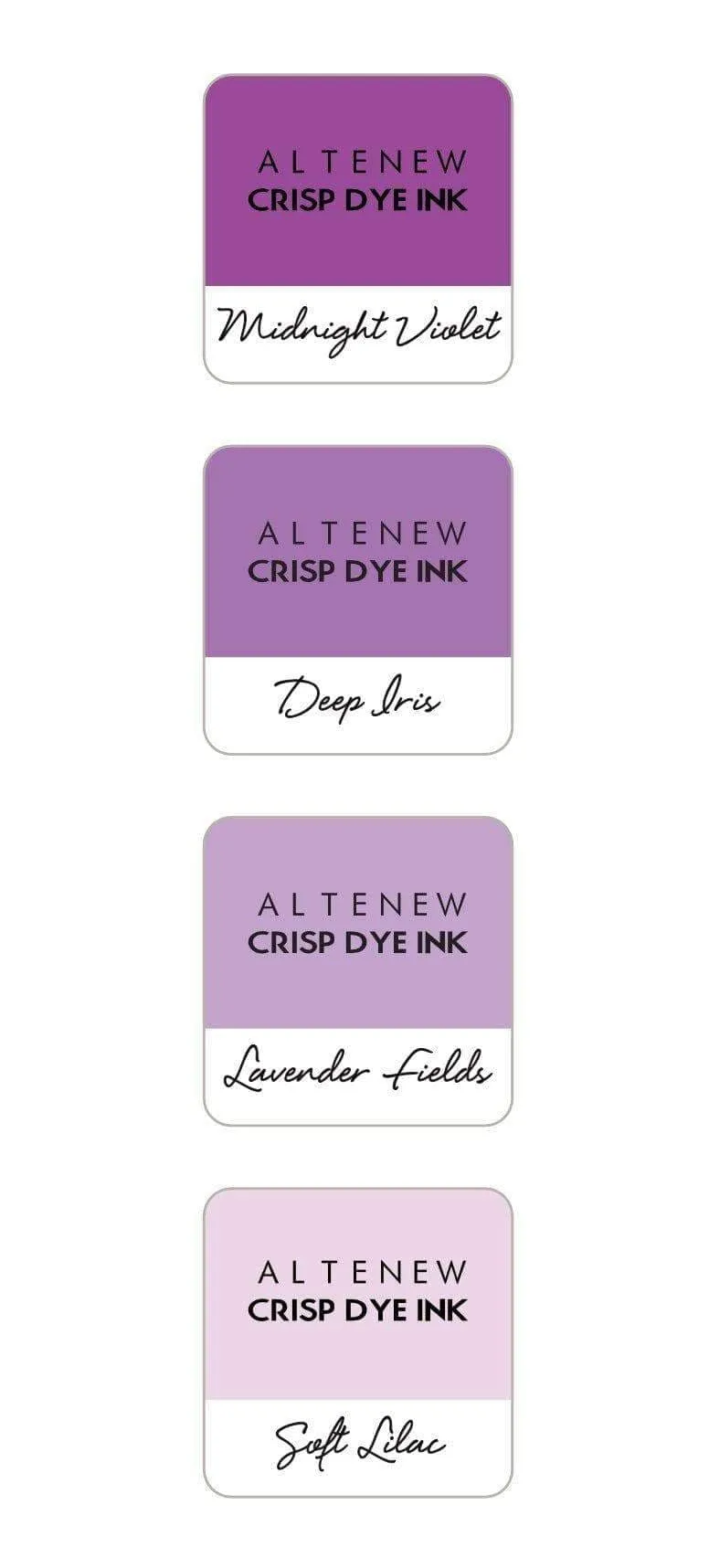 Shades of Purple Crisp Dye Ink Mini Cube Set