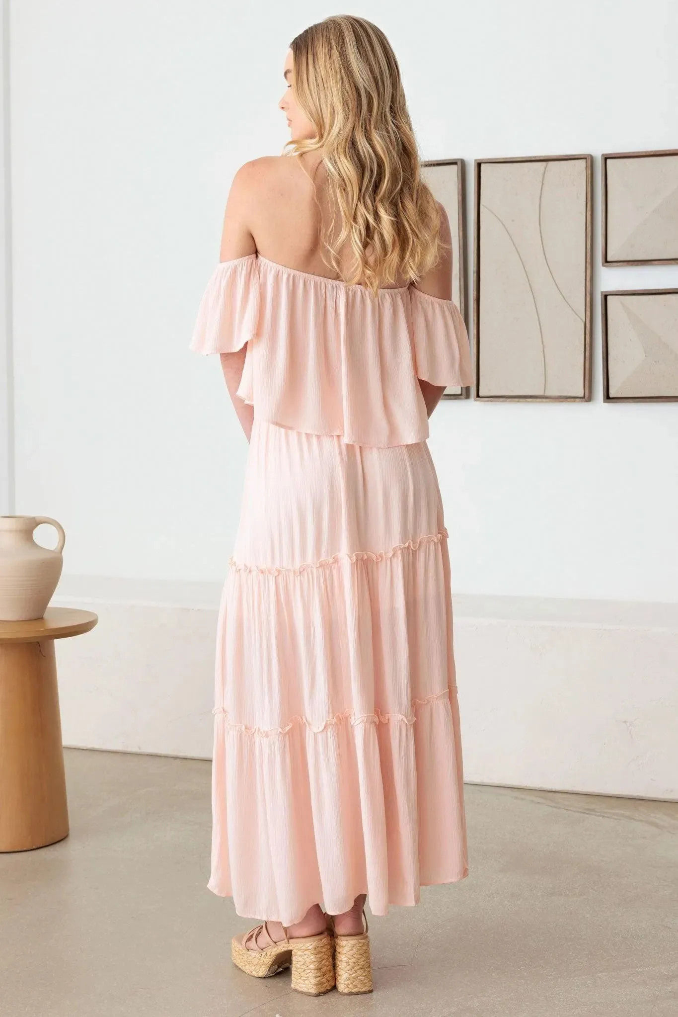 Sheer Off Shoulder Top & Maxi Skirt Set