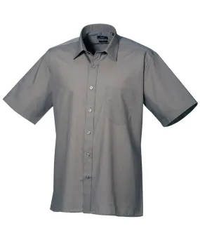 Short sleeve poplin shirt | Dark Grey*