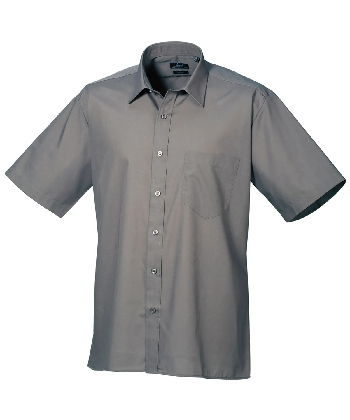 Short sleeve poplin shirt | Dark Grey*