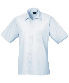 Short sleeve poplin shirt | Light Blue*