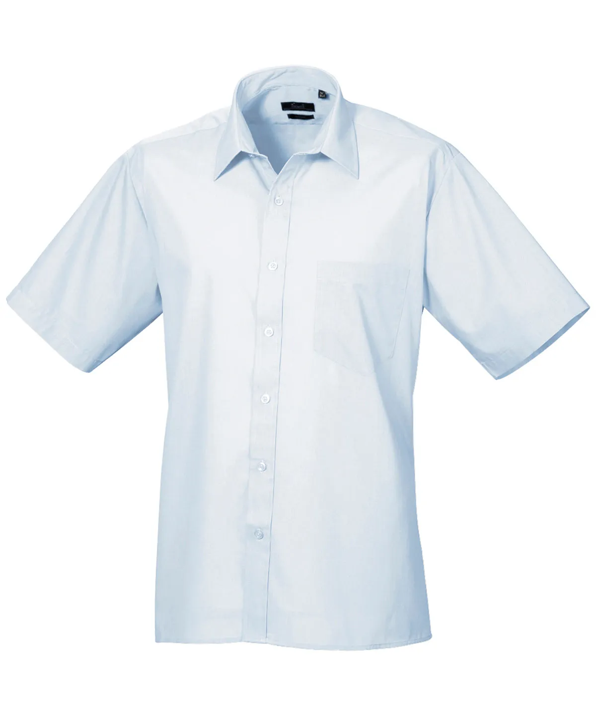 Short sleeve poplin shirt | Light Blue*