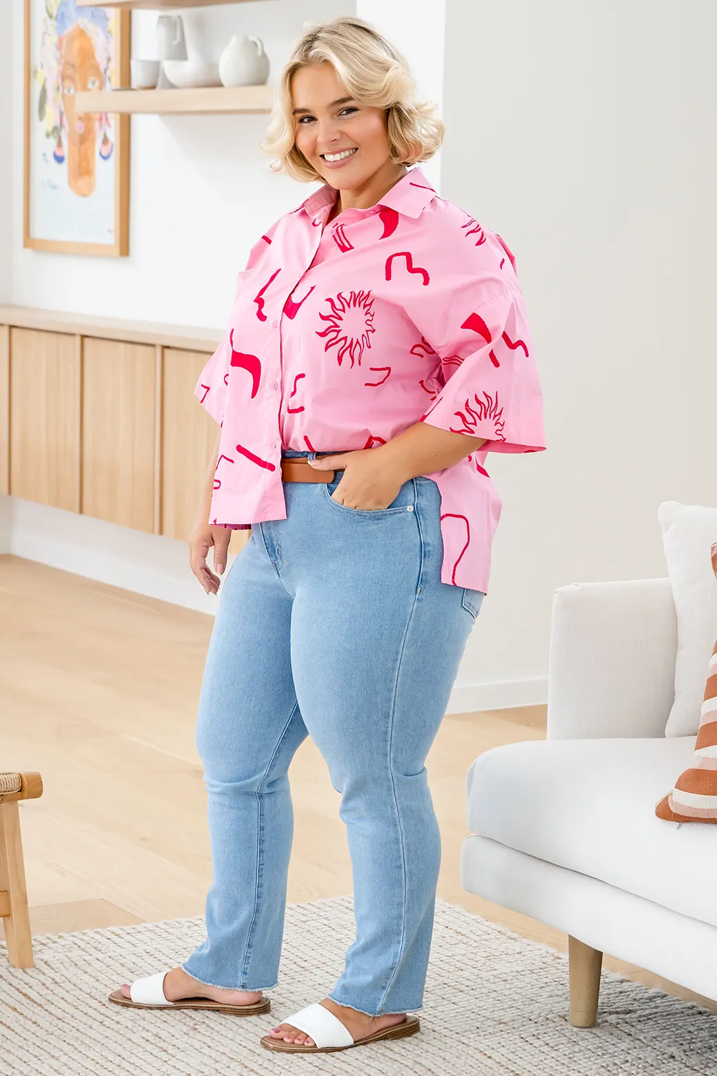 Siarra Shirt Dali Print Pink