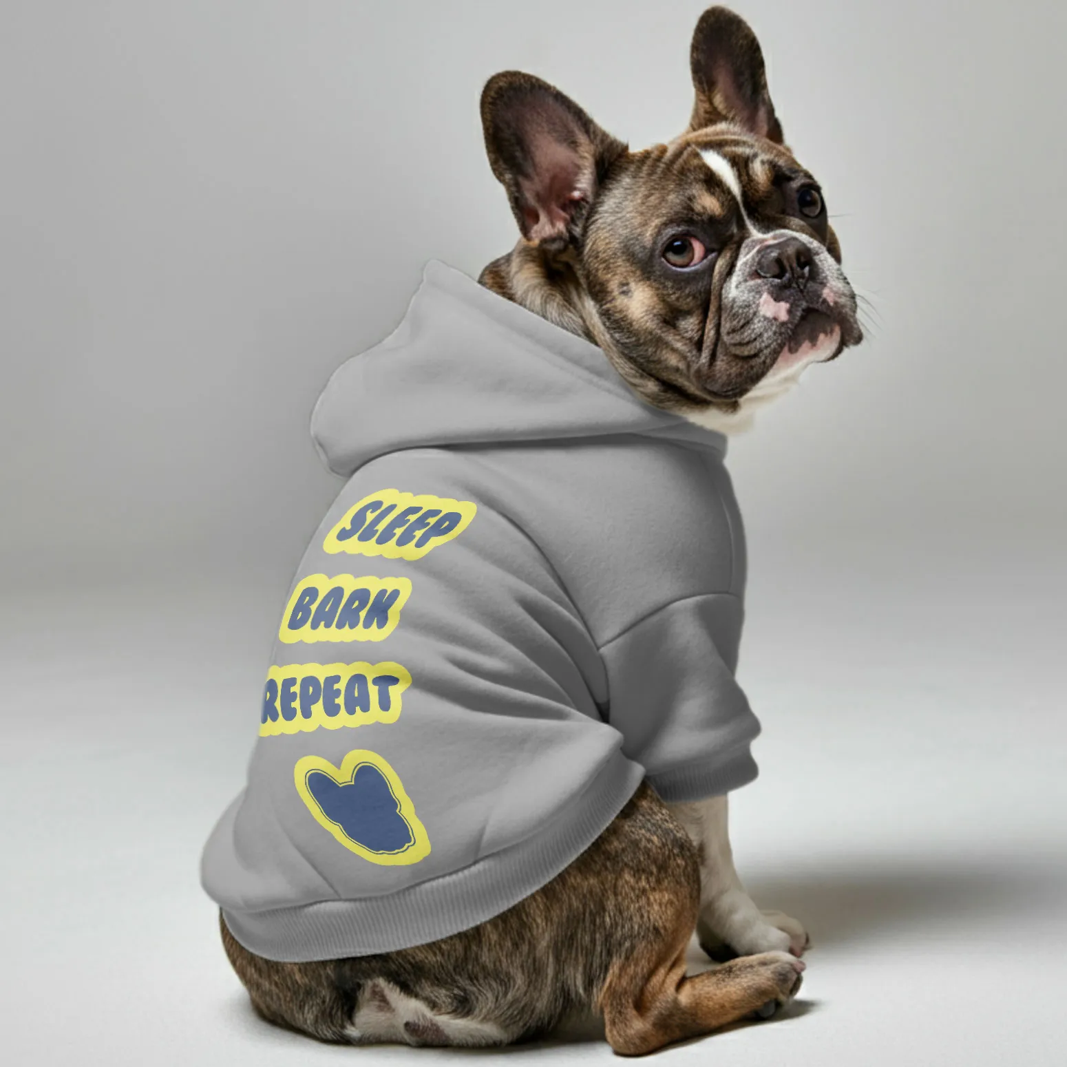 Sleep, bark, repeat - Personalized French Bulldog Hoodies with Funny Quotes – Stylish, Cozy, and Premium 100% Cotton