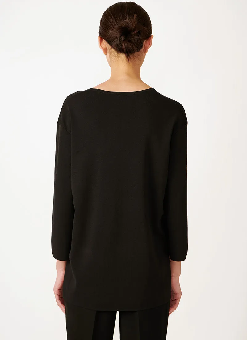 Sottile Viscose Crepe Long-Sleeve Top