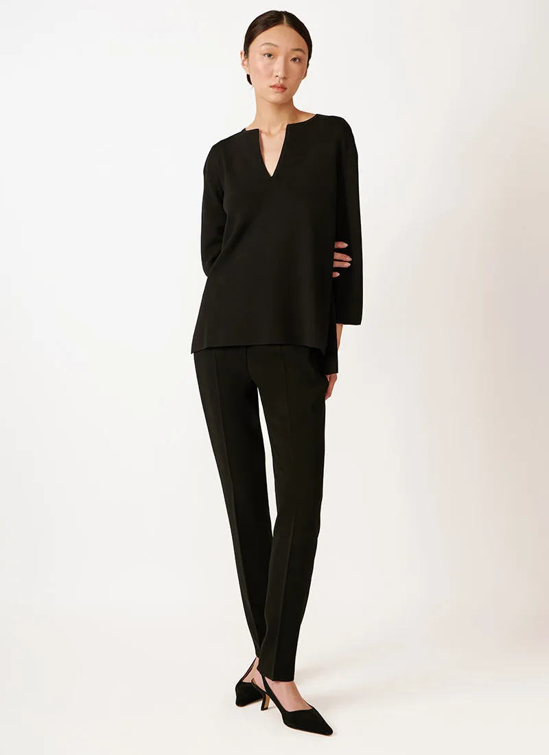 Sottile Viscose Crepe Long-Sleeve Top