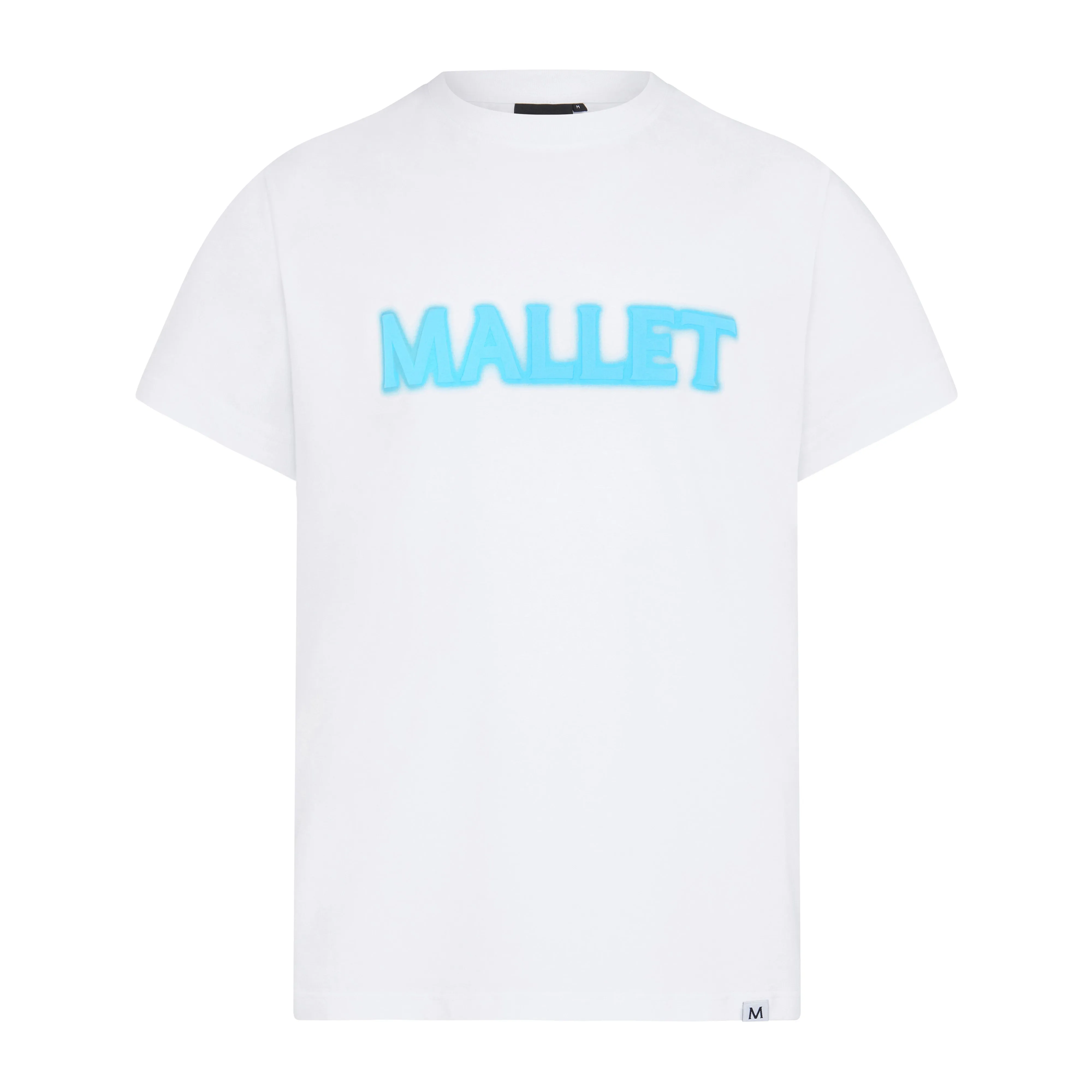 Spray Print Logo Tee - White Blue