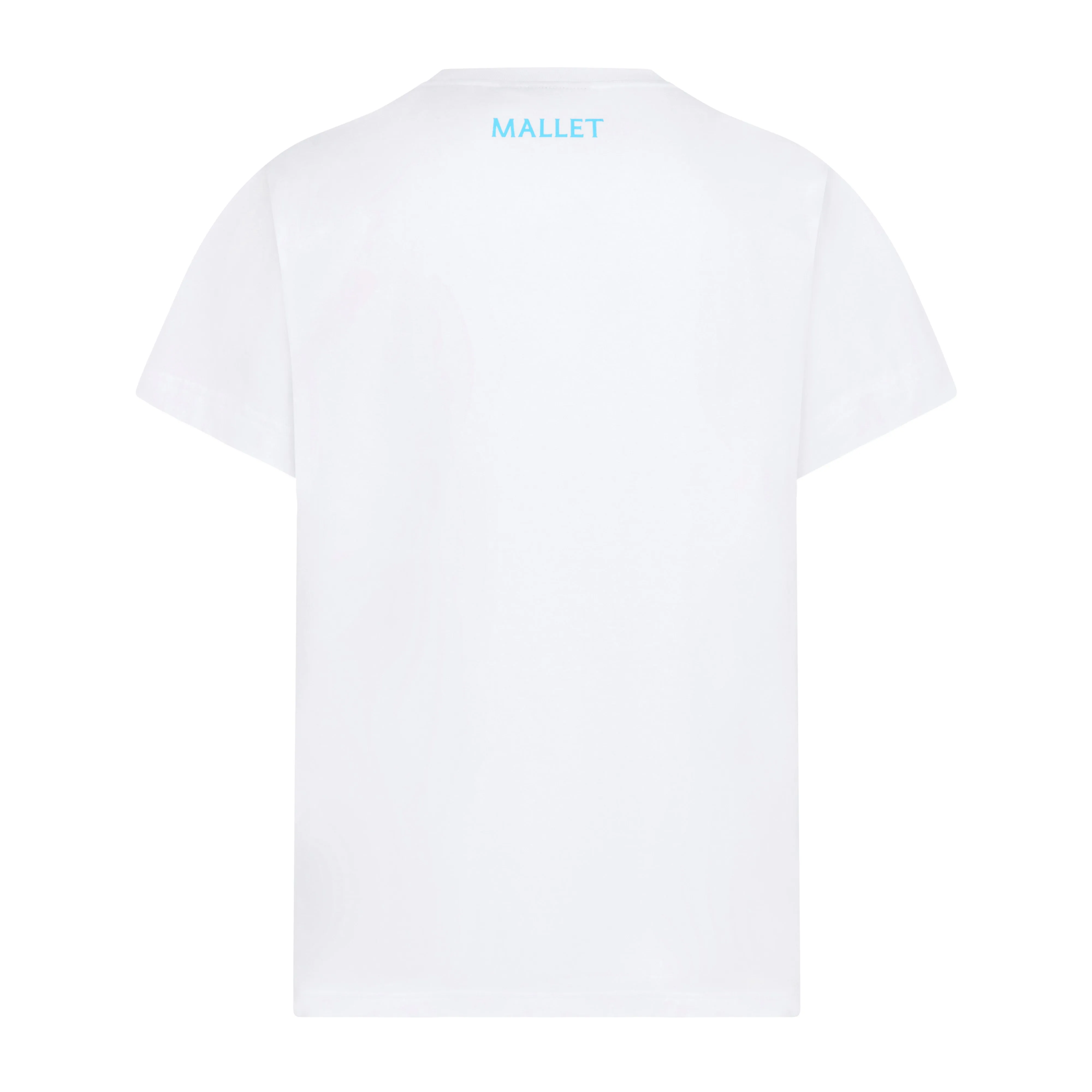 Spray Print Logo Tee - White Blue