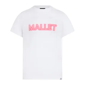 Spray Print Logo Tee - White Pink