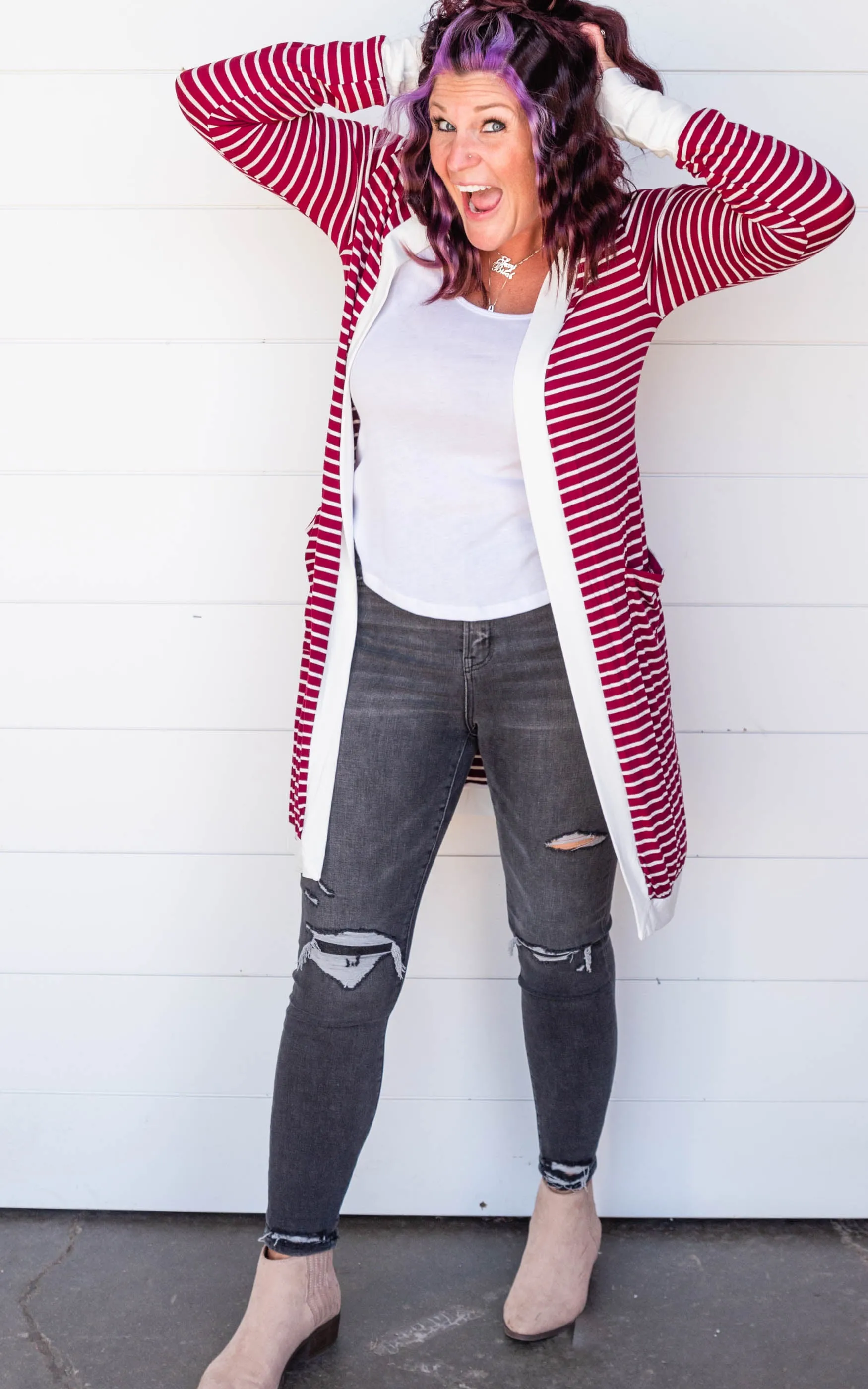 Stripe Duster Cardigan - Final Sale