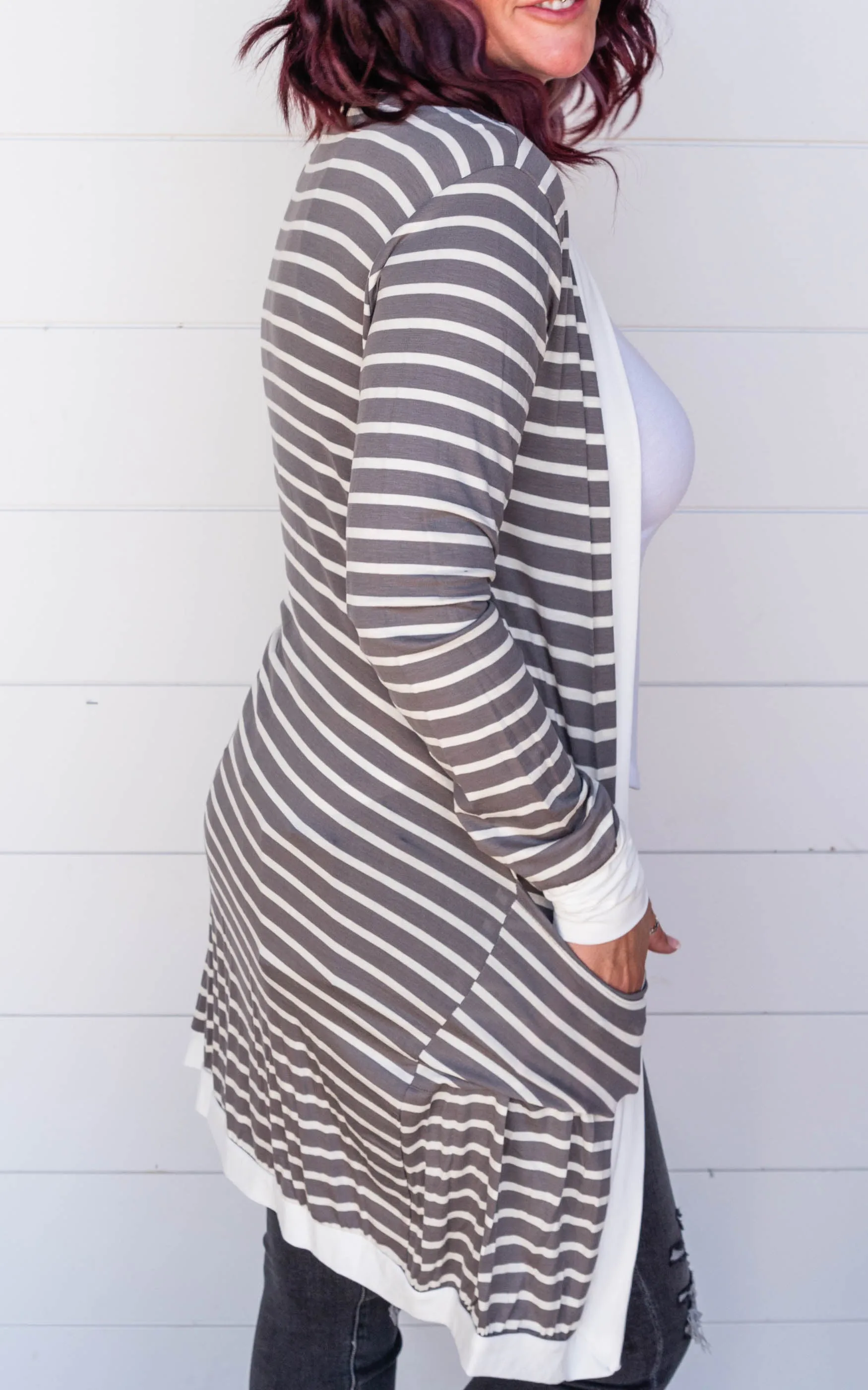 Stripe Duster Cardigan - Final Sale