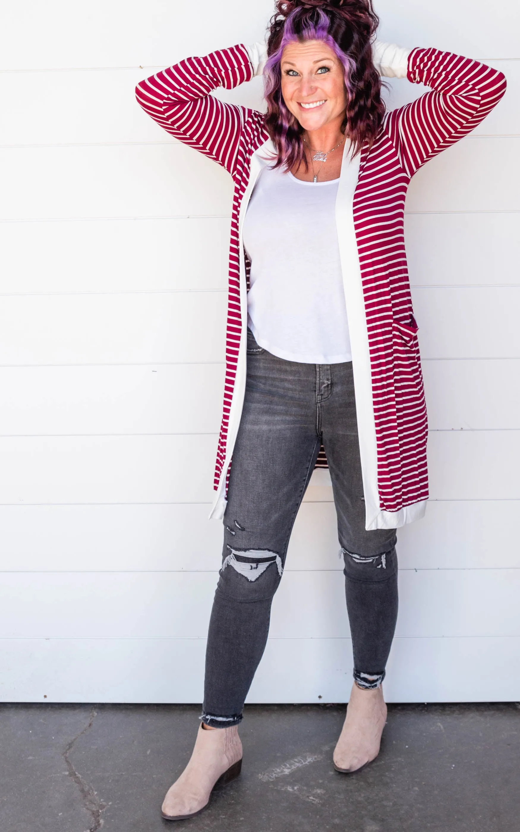 Stripe Duster Cardigan - Final Sale