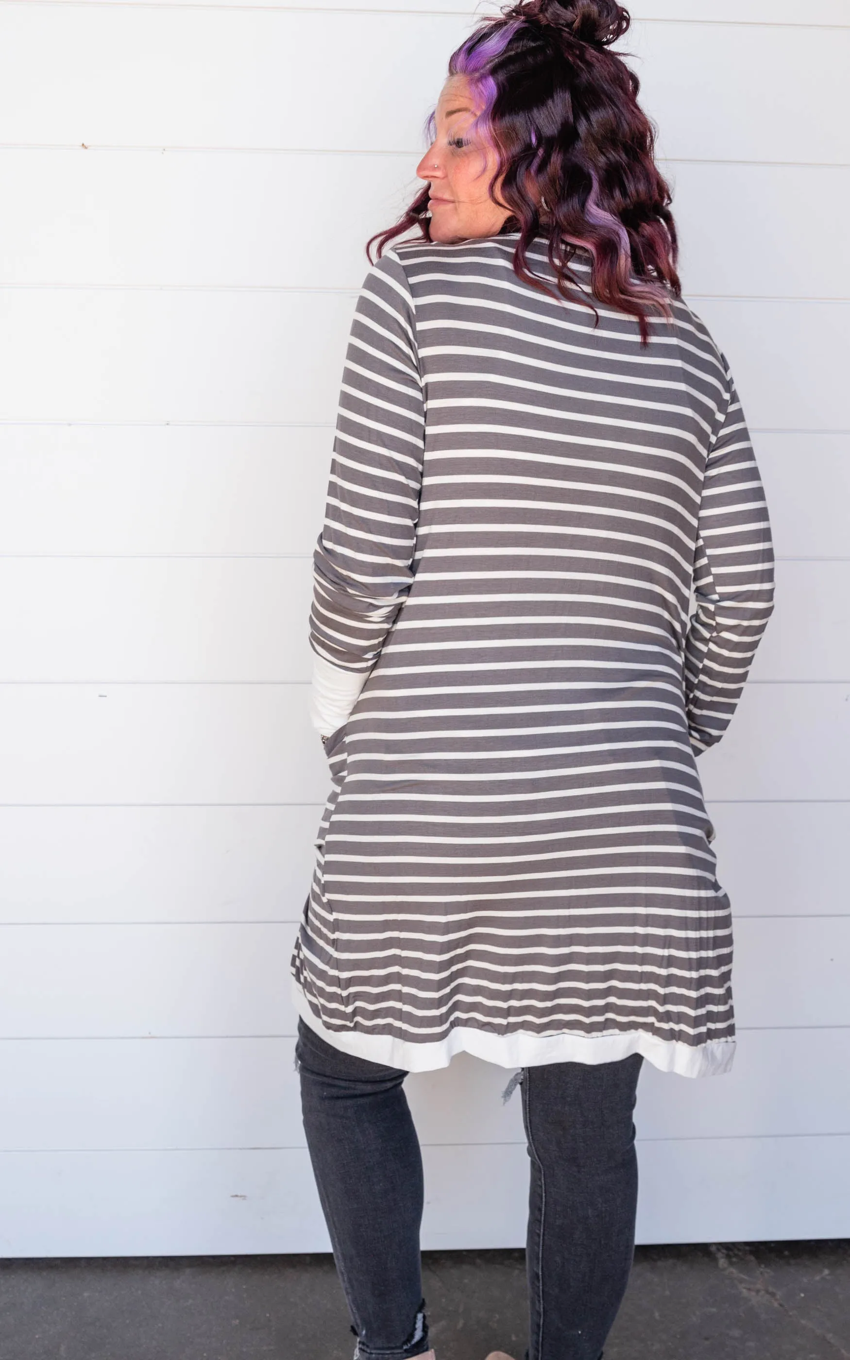 Stripe Duster Cardigan - Final Sale